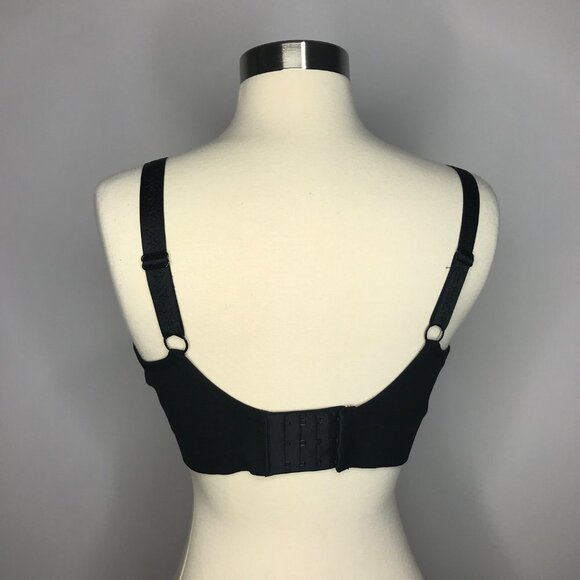 Kathy Maternity Full Coverage Nursing Bra Women's Black One Size Nylon Wireless - Picture 7 of 11